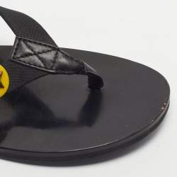 Pre Owned Dsquared2 Size 43.5 Black Leather Thong Slides