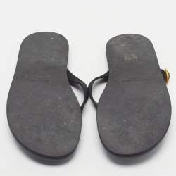 Pre Owned Dsquared2 Size 43.5 Black Leather Thong Slides
