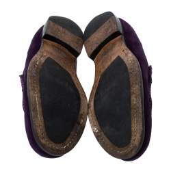 Dsquared2 Purple Suede Penny Loafers Size 40.5