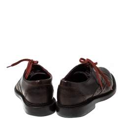 Pre Owned Dsquared2 Brown Brogue Leather Lace Up Oxfords Size 40