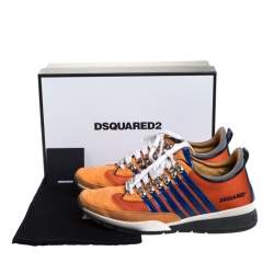 Dsquared2 Multicolor Nubuck And Mesh Striped Low Top Sneakers Size 43