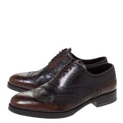 Dsquared2 Brown Brogue Leather Lace Up Oxfords Size 40