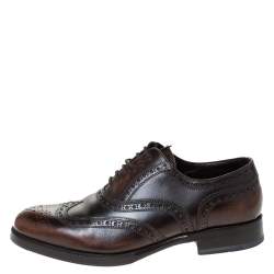 Dsquared2 Brown Brogue Leather Lace Up Oxfords Size 40