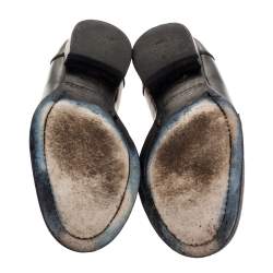 DSquared2 Blue Leather Penny Slip On Loafers Size 41.5