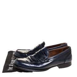 DSquared2 Blue Leather Penny Slip On Loafers Size 41.5