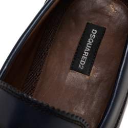 DSquared2 Blue Leather Penny Slip On Loafers Size 41.5