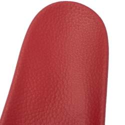 Dsquared2 Red Rubber Dune Logo Pool Slide Sandals Size 43