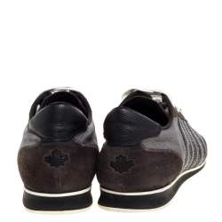 Dsquared2 Black/Grey Suede and Nylon Donna Low Top Sneakers Size 45