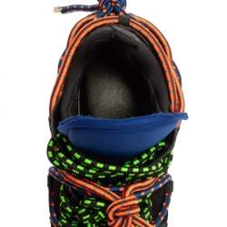 Dsquared2 Black Fabric And Suede Leather Bungy Jump Lace Up Sneakers Size 42