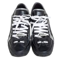Dsquared2 Black Nubuck And Leather Low Top Sneakers Size 45
