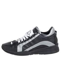 Dsquared2 Black Nubuck And Leather Low Top Sneakers Size 45