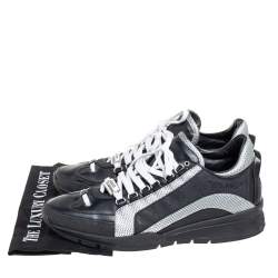 Dsquared2 Black Nubuck And Leather Low Top Sneakers Size 45
