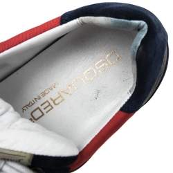 DSquared2 Multicolor Leather And Suede Winner Lace Up Sneakers Size 41