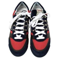 DSquared2 Multicolor Leather And Suede Winner Lace Up Sneakers Size 41