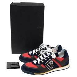 DSquared2 Multicolor Leather And Suede Winner Lace Up Sneakers Size 41