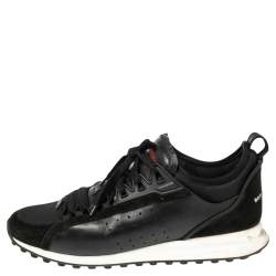 Pre Owned Dsquared2 Black Suede And Leather Monica Lace Up Sneakers Size 43