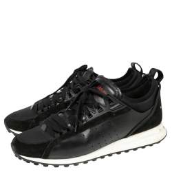 Pre Owned Dsquared2 Black Suede And Leather Monica Lace Up Sneakers Size 43