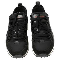 Pre Owned Dsquared2 Black Suede And Leather Monica Lace Up Sneakers Size 43