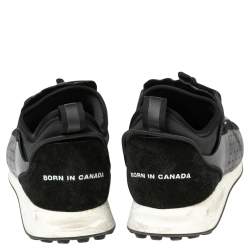 Pre Owned Dsquared2 Black Suede And Leather Monica Lace Up Sneakers Size 43