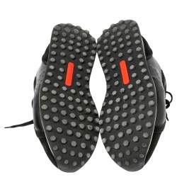 Pre Owned Dsquared2 Black Suede And Leather Monica Lace Up Sneakers Size 43