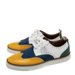 Dsquared2 Multicolor Canvas And Brogue Leather  Derby Sneakers Size 43