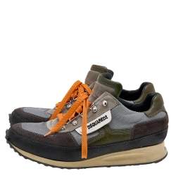 Dsqaured2 Multicolor Leather And Mesh Low Top Sneakers Size 43