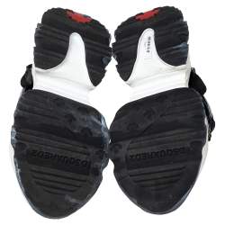 Dsqaured2 Black Fabric And Suede Lace Up Chunky  Sneakers Size 44 