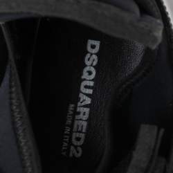 Dsqaured2 Black Fabric And Suede Lace Up Chunky  Sneakers Size 44 