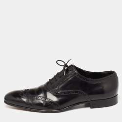 Dsquared2 Black Brogue Patent Leather Oxfords Size 43.5