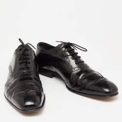 Dsquared2 Black Brogue Patent Leather Oxfords Size 43.5