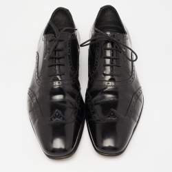 Dsquared2 Black Brogue Patent Leather Oxfords Size 43.5