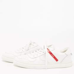 Dsquared2 x Mert & Marcus White/Red Leather Trainer Low Top Sneakers Size 40 