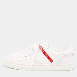 Dsquared2 x Mert & Marcus White/Red Leather Trainer Low Top Sneakers Size 40 