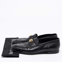 Dsquared2 Black Leather Slip On Loafers Size 41.5