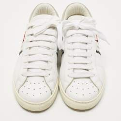 Dsquared2 White Leather Low Top Sneakers Size 41