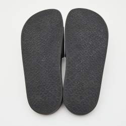 Dsquared2 Black Rubber Icon Flat Slides Size 42