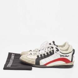 Dsquared2 Multicolor Leather and Fabric Low Top Sneakers Size 44