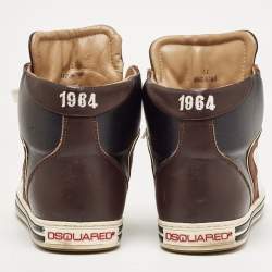 Dsquared2 Multicolor Leather High Top Sneakers Size 42