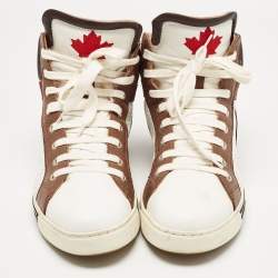 Dsquared2 Multicolor Leather High Top Sneakers Size 42