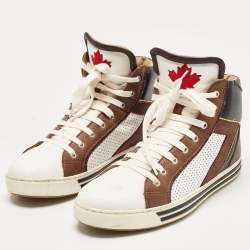 Dsquared2 Multicolor Leather High Top Sneakers Size 42