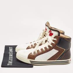 Dsquared2 Multicolor Leather High Top Sneakers Size 42