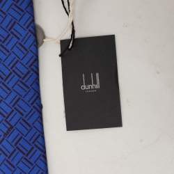 Dunhill Blue Printed Mulberry Silk Tie