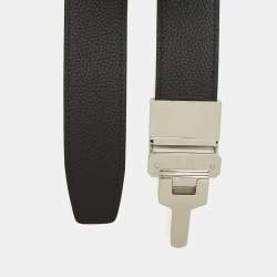 Dunhill Black Leather Reversible Buckle Belt 107CM