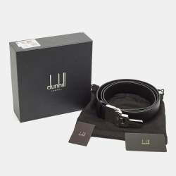 Dunhill Black Leather Reversible Buckle Belt 107CM