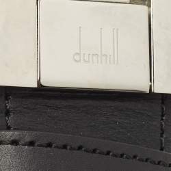 Dunhill Black Leather Reversible Buckle Belt 107CM