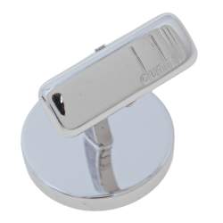 Pre Owned Dunhill Burgundy Leather Sterling Silver Cufflinks