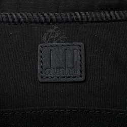 Pre Owned Dunhill Black Nubuck Leather Zip Briefcase Bag