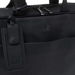 Pre Owned Dunhill Black Nubuck Leather Zip Briefcase Bag