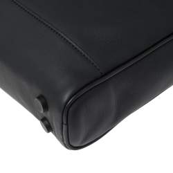 Pre Owned Dunhill Black Nubuck Leather Zip Briefcase Bag