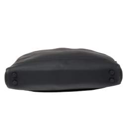 Pre Owned Dunhill Black Nubuck Leather Zip Briefcase Bag